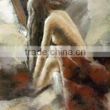 Stretched cheap beautiful woman nude oil painting canvas