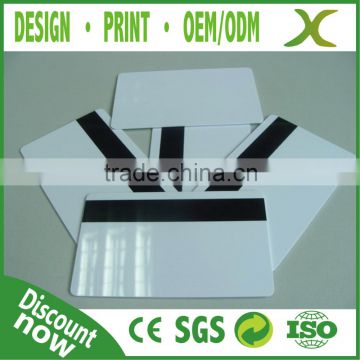 Free Design~~!! Best Material CR80 Blank white magnetic strip PVC card