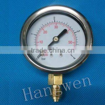 SS case glycerine oil filled manometer use no oxygen