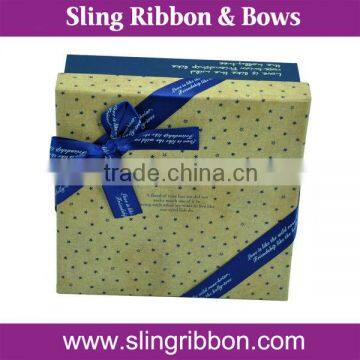 Customized New Coming Gift Box Packaging Printed Ribbon Bows