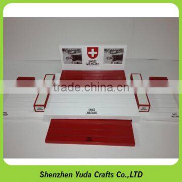 Large Wooden Watch Stand Unit Brand Logo MDF Stand for Watches photo-4