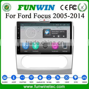 Funwin Android 4.4.2 car dvd player 1024*600 for Ford Focus radio 3G+WIFI USB SD