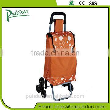 Factory Supply Fold Up 6 Wheels Shopping Trolley Bag For Climbing Stair