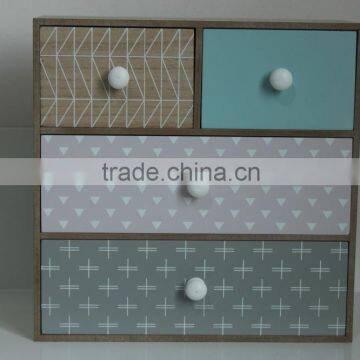 colorful and storage decorative wooden drawer