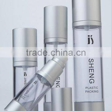 15/30/50/100ml wholesale plastic aluminium bottle, airless pump bottle for cosmetic packaging