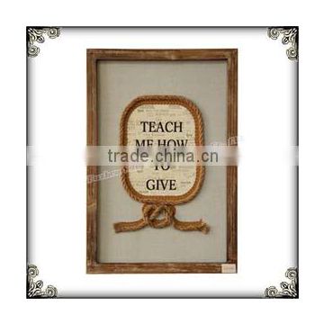 Noble distressed fancy wall plaque