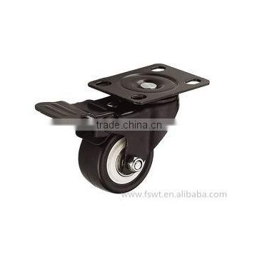 Light Duty Polyurethane Locking 40mm Small Furniture Casters Wheel