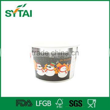 disposable ice cream paper cups and lid for wholesale