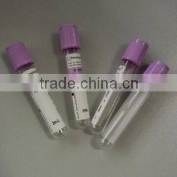 Disposable laboratory plastic single use vacuum EDTA blood collection tube