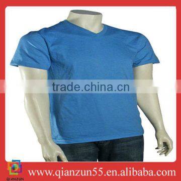 Custom blue blank V-Neck T-Shirts