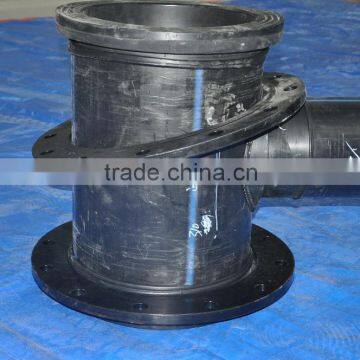 China supply HDPE fabricated fittings plastic welded fitting with flange