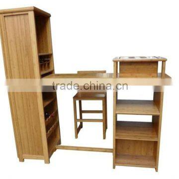 Bamboo home wine bar furniture set