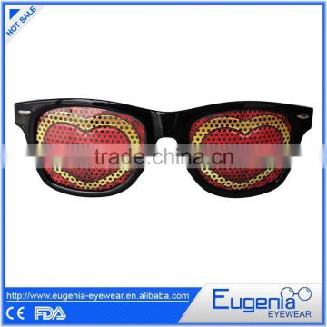 most popular custom logo printing sticker pinhole sunglasses