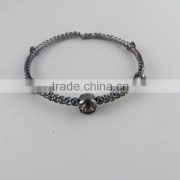 Fashion Two Rows Pearl Diamond Bracelet, Rhinestone Pearl Jewelry photo-4