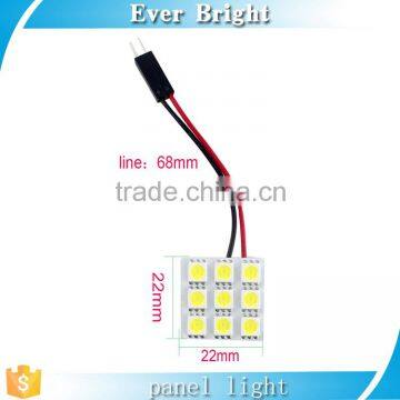 T10 Ba9s Festoon With 3 Adapters 9SMD 5050 9 Smd Led 3 Chips Car Panel Roof Reading Light Bulb Lamps Lights White photo-2