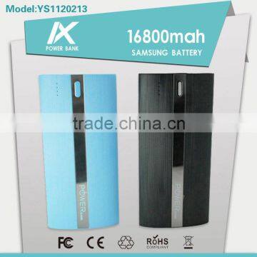 Free samples dual USB LED torch light power bank 12000 mahfor camera
