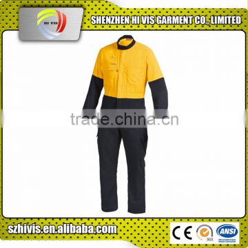 yellow navy work coverall flame retardant workwear/reflective workwear/flame resistant clothing