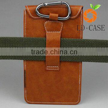 universal mobile phone case, leather pouch with key ring, high quality PU small bag for cellphone