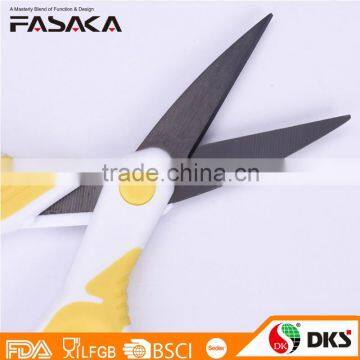 SH13015WY-T-2016 New Design Professional 5"coated Black Titanium Blade Houeshold Scissors With Soft Touch Handle photo-4