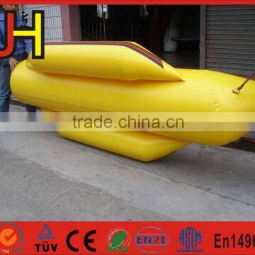 0.9mm PVC Material Single Tube Inflatable Banana Boat / Flying Fish Boat