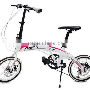 Portable aluminum alloy foldable bikes /16 inch folding bike