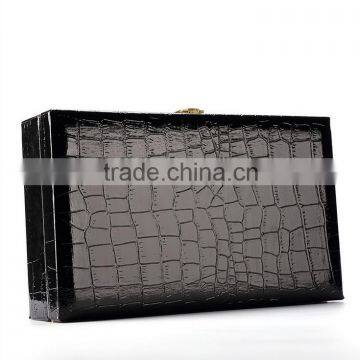 Chinese Factories Wholesale Custom High-grade PU Leather Gift Box, Black Crocodile Grain Packing Box photo-4
