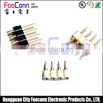 2.54mm pitch straight single row 4p male round pin header connector