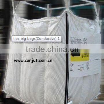 PP woven bulk bag container bag with rope and lifting belt