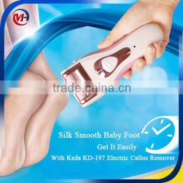 Rechargeable electric professional pedicure callus remover