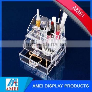 China Gold Factory and Clear Acrylic Makeup Organizerdisplay Storage Box photo-4