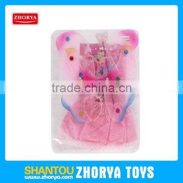 Zhorya fashion wings toy with dress, magic wonder and hairpin children pretend clothes toy pink girl wings toy