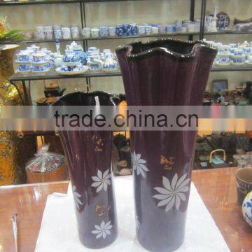 2 pieces set table decoration interior decorative ceramic vase from factory