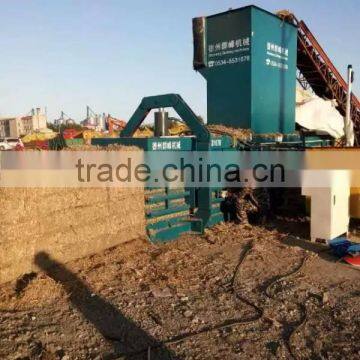 automatic hydraulic ,waste paper cardboard press baler with conveyor