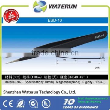 ESD-10 antistatic stainless steel tweezers