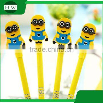 promotional wholesale cheap funny school office stationery mini cartoon plastic minions roller ball point pen