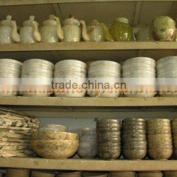 TEAKWOOD BLACK ZEBRA MARBLE BOWLS photo-6