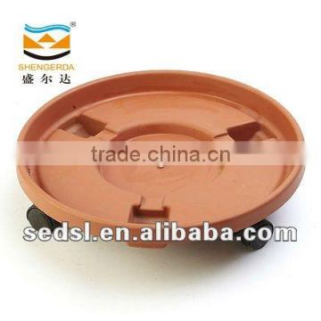 Terracotta plant saucer with wheels,plastic flower pot saucers