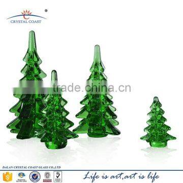 smooth green glass artificial christmas tree,colored glass pieces for crafts