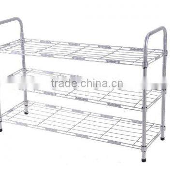 3-Tier Shoe Rack, Steel with chrome plating