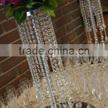 Wedding Tall Flower Vase/crystal Flower Vase/ Crystal Trumpet Vase photo-2