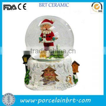 Christmas decoration santa figurine custom snow globe