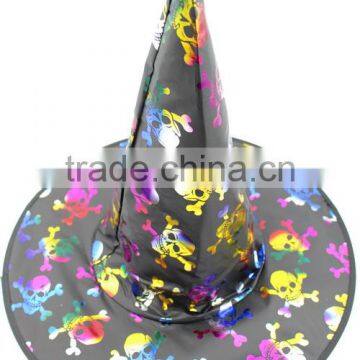 Halloween Costume Cobweb Skull Witch Hat photo-2