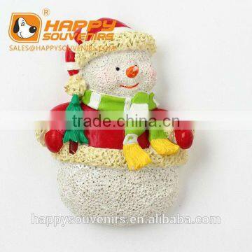 Happy Snow Man Fridge Magnet for Christmas,Christmas Gift Souvenir 3D Resin Fridge Magnet