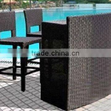 wicker rattan bar table and chairs