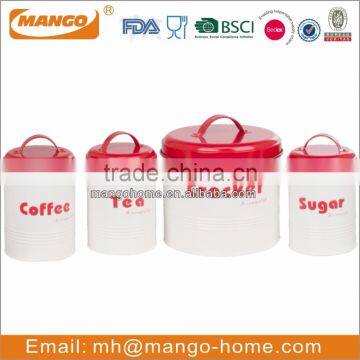 Custom Printed Kitchen Storage Tins Set of Three Metal Can photo-4