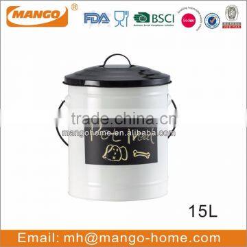 White Powder Coating Metal Food Storage Bin photo-5