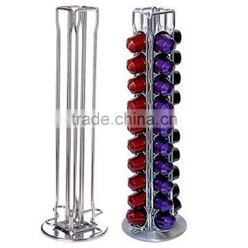 40 Rotating Nespresso Coffee Capsule Pod Holder Rack Tower Stand Gift