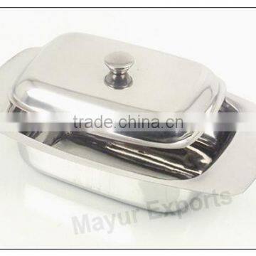 Metal butter dish