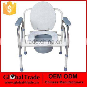 Lightweight Economy Folding Commode Chair Portable Toilet with Pan H0200