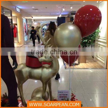 Hot Sale Christmas Decorations Fiberglass Gold Fake Deer